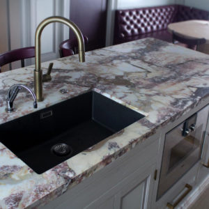 Breccia Capraia Marble Kitchen Worktop - Private Residential