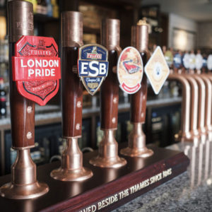 Barrowboy & Banker Pub - Polished Azul Platino granite bar tops