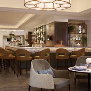 The Rib Room - TCJH - Breccia Capraia marble bar tops