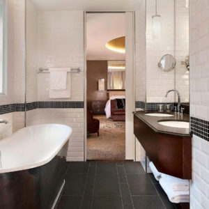 Sheraton Park Lane Hotel - Master ensuite with Nero assoluto granite vanity